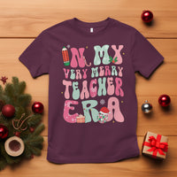 In My Very Merry Teacher Era Xmas Groovy Christmas T Shirt - Wonder Print Shop