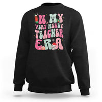 In My Very Merry Teacher Era Xmas Groovy Christmas Sweatshirt - Wonder Print Shop