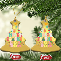 In My Very Merry Teacher Era Xmas Groovy Christmas Tree Christmas Ornament - Wonder Print Shop