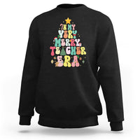In My Very Merry Teacher Era Xmas Groovy Christmas Tree Sweatshirt - Wonder Print Shop