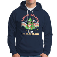 Teacher Christmas Hoodie Rockin' Around The Classroom Groovy Xmas Tree - Wonder Print Shop