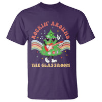 Teacher Christmas T Shirt Rockin' Around The Classroom Groovy Xmas Tree - Wonder Print Shop