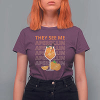 Aperol Spritz T Shirt For Women They See Me Aperollin Summer Cocktail Sprizz - Wonder Print Shop
