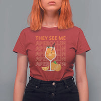 Aperol Spritz T Shirt For Women They See Me Aperollin Summer Cocktail Sprizz - Wonder Print Shop