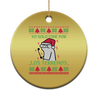 Funny Spanish Ugly Xmas Christmas Ornament Yo Solo Vine Por Los Terrenos I'm Just Here For Feliz Navidad - Wonder Print Shop