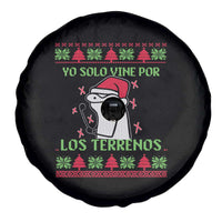 Funny Spanish Ugly Christmas Spare Tire Cover Yo Solo Vine Por Los Terrenos I'm Just Here For Feliz Navidad
