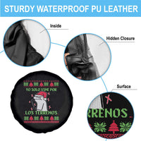 Funny Spanish Ugly Christmas Spare Tire Cover Yo Solo Vine Por Los Terrenos I'm Just Here For Feliz Navidad
