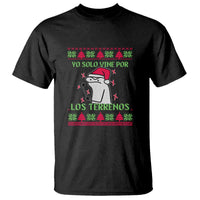 Funny Spanish Ugly Christmas T Shirt Yo Solo Vine Por Los Terrenos I'm Just Here For Feliz Navidad - Wonder Print Shop