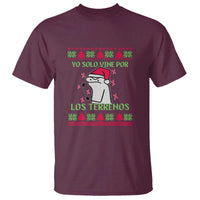 Funny Spanish Ugly Christmas T Shirt Yo Solo Vine Por Los Terrenos I'm Just Here For Feliz Navidad - Wonder Print Shop