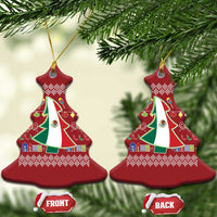 Mexican Xmas Christmas Ornament Mexico Flag Xmas Tree Ugly Sweater - Wonder Print Shop