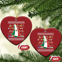 Mexican Xmas Christmas Ornament Mexico Flag Xmas Tree Ugly Sweater - Wonder Print Shop
