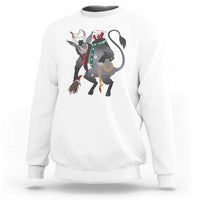 Christmas Merry Krampus Sweatshirt Naughty Horror Evil Xmas Psychobilly - Wonder Print Shop