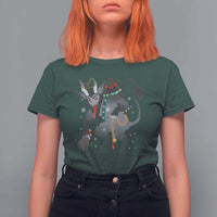 Christmas Merry Krampus T Shirt For Women Naughty Horror Evil Xmas Psychobilly - Wonder Print Shop