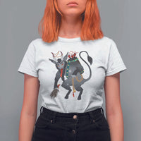 Christmas Merry Krampus T Shirt For Women Naughty Horror Evil Xmas Psychobilly - Wonder Print Shop