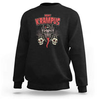 Merry Krampus Christmas Sweatshirt Naughty Xmas Psychobilly Horror - Wonder Print Shop