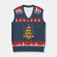Taco Xmas Tree V-Neck Knit Sweater Vest Mexican Food Tacos Lover Xmas in Mexico - Wonder Print Shop