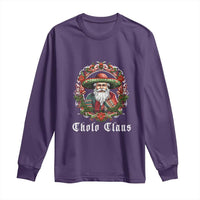 Mexican Christmas Cholo Claus Santa Long Sleeve Shirt Funny Xmas in Mexico Latin America