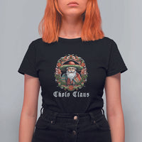 Mexican Christmas Cholo Claus Santa T Shirt For Women Funny Xmas in Mexico Latin America - Wonder Print Shop