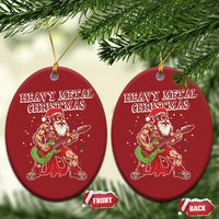Heavy Metal Santa Christmas Ornament Playing Guitar Christmas Rock Music Lover - Wonder Print Shop