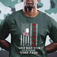 Vet Bod Like Dad Bod But With More Knee Pain Dog Tag Funny Veteran Dad T Shirt - Wonder Print Shop