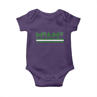 Retro Miami Palm Tree Baby Onesie Vintage South Florida Pride Distressed Orange and Green
