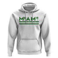 Retro Miami Palm Tree Hoodie Vintage South Florida Pride Distressed Orange and Green