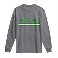 Retro Miami Palm Tree Long Sleeve Shirt Vintage South Florida Pride Distressed Orange and Green