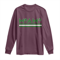 Retro Miami Palm Tree Long Sleeve Shirt Vintage South Florida Pride Distressed Orange and Green