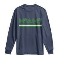 Retro Miami Palm Tree Long Sleeve Shirt Vintage South Florida Pride Distressed Orange and Green