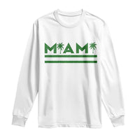 Retro Miami Palm Tree Long Sleeve Shirt Vintage South Florida Pride Distressed Orange and Green