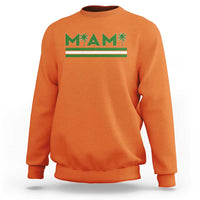 Retro Miami Palm Tree Sweatshirt Vintage South Florida Pride Distressed Orange and Green