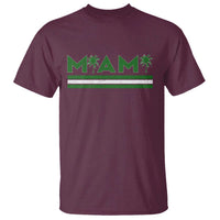 Retro Miami Palm Tree T Shirt Vintage South Florida Pride Distressed Orange and Green
