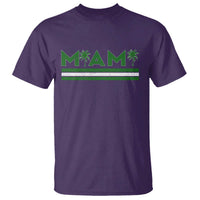 Retro Miami Palm Tree T Shirt Vintage South Florida Pride Distressed Orange and Green