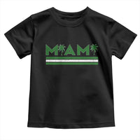 Retro Miami Palm Tree Toddler T Shirt Vintage South Florida Pride Distressed Orange and Green