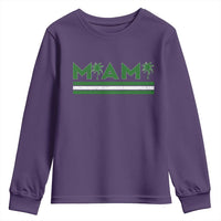 Retro Miami Palm Tree Youth Sweatshirt Vintage South Florida Pride Distressed Orange and Green
