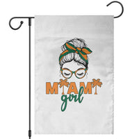 Miami Girl Messy Bun Bandana Garden Flag South Florida Pride Palm Trees