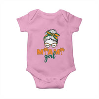 Miami Girl Messy Bun Bandana Baby Onesie South Florida Pride Palm Trees
