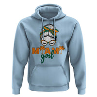Miami Girl Messy Bun Bandana Hoodie South Florida Pride Palm Trees
