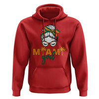 Miami Girl Messy Bun Bandana Hoodie South Florida Pride Palm Trees