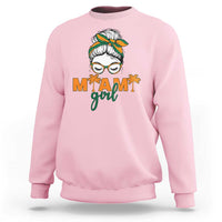 Miami Girl Messy Bun Bandana Sweatshirt South Florida Pride Palm Trees