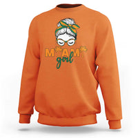 Miami Girl Messy Bun Bandana Sweatshirt South Florida Pride Palm Trees
