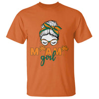 Miami Girl Messy Bun Bandana T Shirt South Florida Pride Palm Trees