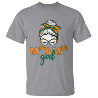 Miami Girl Messy Bun Bandana T Shirt South Florida Pride Palm Trees