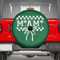 Preppy Miami Bow Aesthetic Spare Tire Cover Cute Checkered Palm Tree College Girl