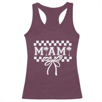 Preppy Miami Bow Aesthetic Racerback Tank Top Cute Checkered Palm Tree College Girl