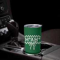 Preppy Miami Bow Aesthetic Tumbler Cup Cute Checkered Palm Tree College Girl
