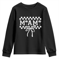 Preppy Miami Bow Aesthetic Youth Sweatshirt Cute Checkered Palm Tree College Girl