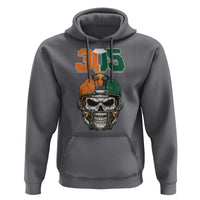 305 Football Warrior Skull Hoodie Orange and Green Miami Vibes