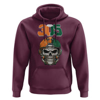 305 Football Warrior Skull Hoodie Orange and Green Miami Vibes