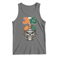 305 Football Warrior Skull Tank Top Orange and Green Miami Vibes